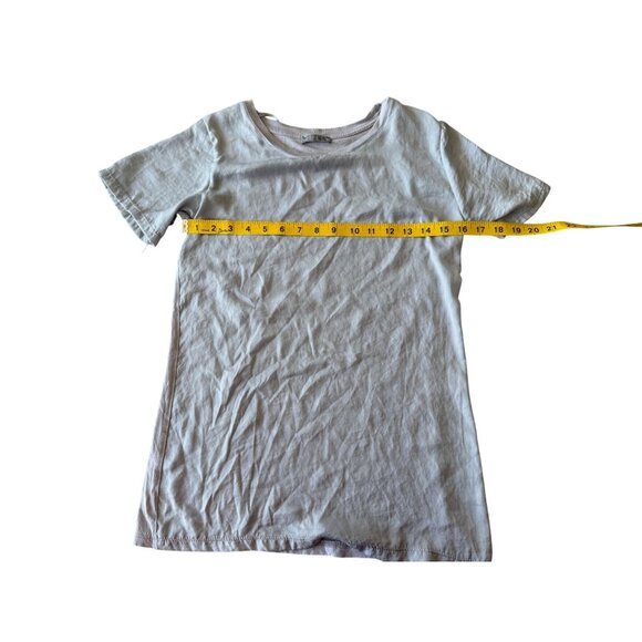 Zara Collection Womens Light Gray T-Shirt Short Sleeves Crew Neck Casual Fit - Picture 4 of 5